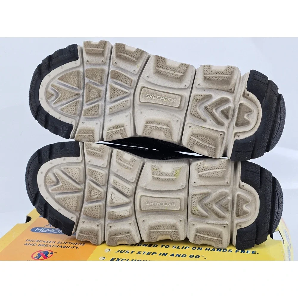Skechers Summits AT Slip-ins Mens 11 Taupe Black Hands Free Wide Fit -New